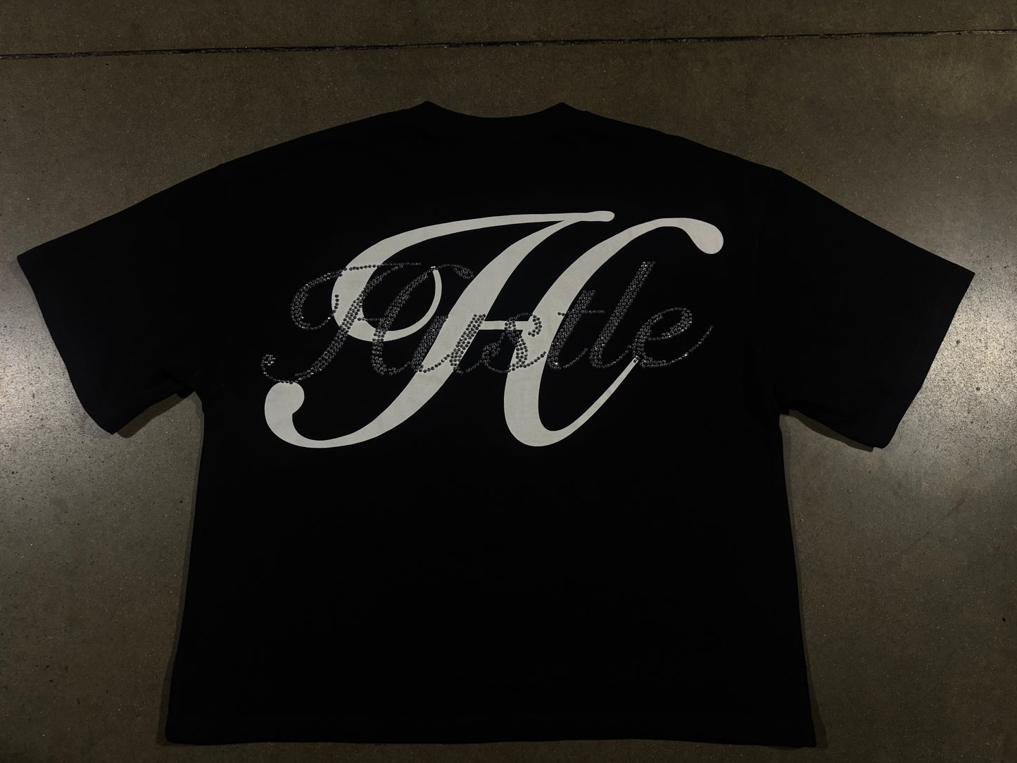 Black Rhinestone Tee