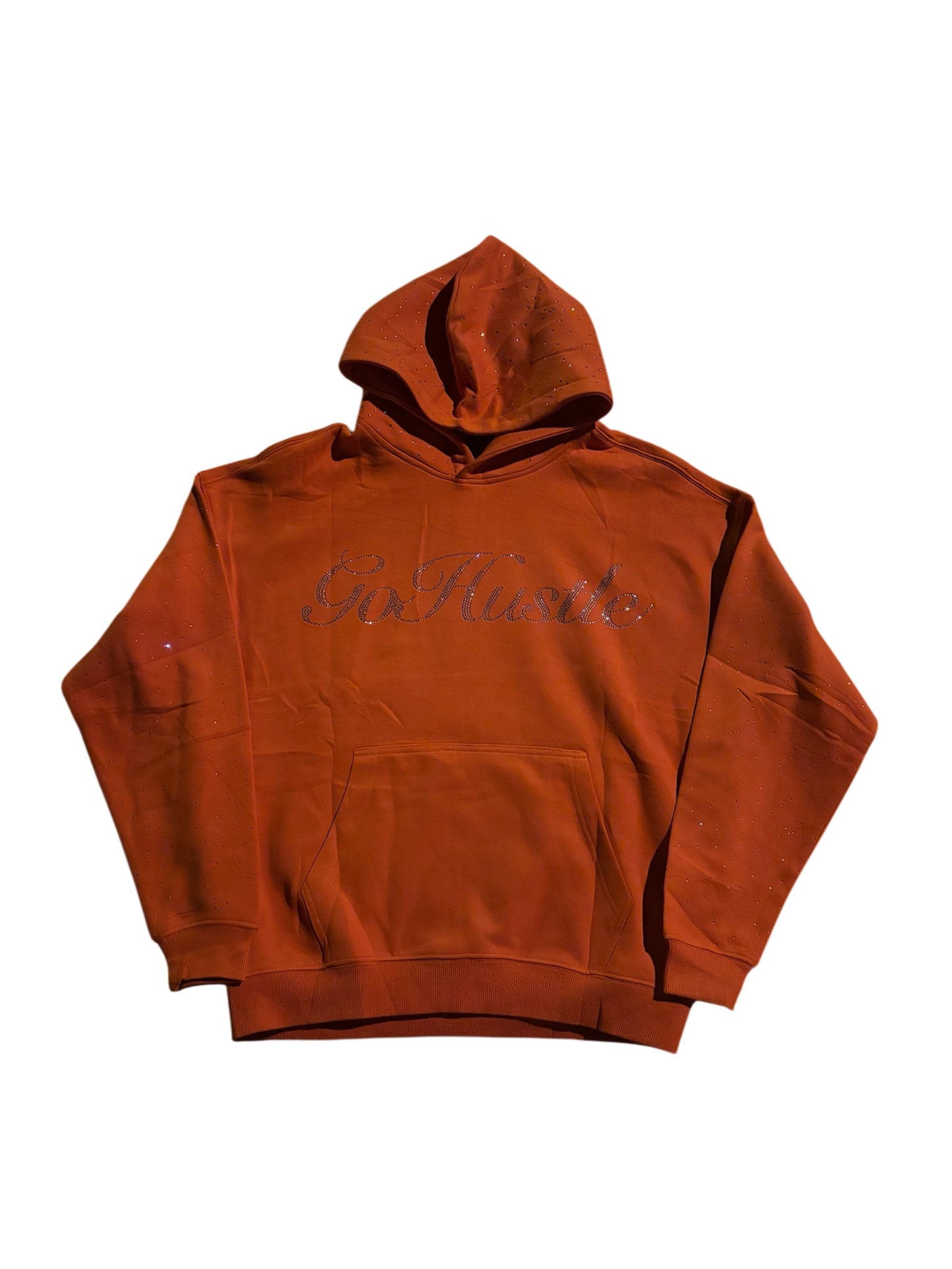 Orange Heavyweight Rhinestone Hoodie